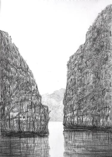 Original Seascape Drawings by Phong Trinh