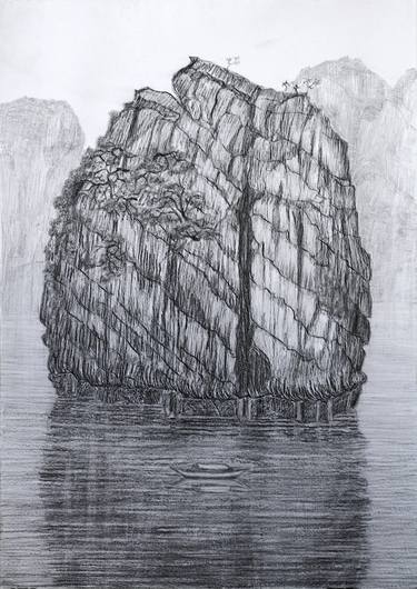 Original Realism Seascape Drawings by Phong Trinh