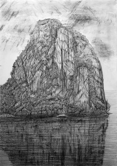 Original Abstract Seascape Drawings by Phong Trinh