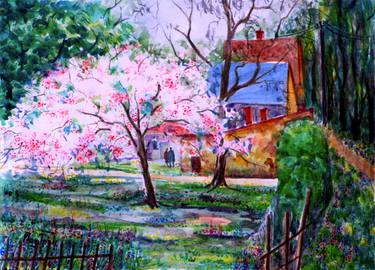 Print of Impressionism Garden Paintings by Phong Trinh