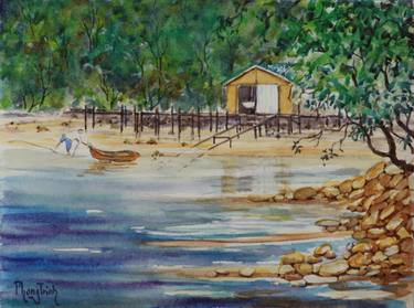 Original Realism Beach Paintings by Phong Trinh