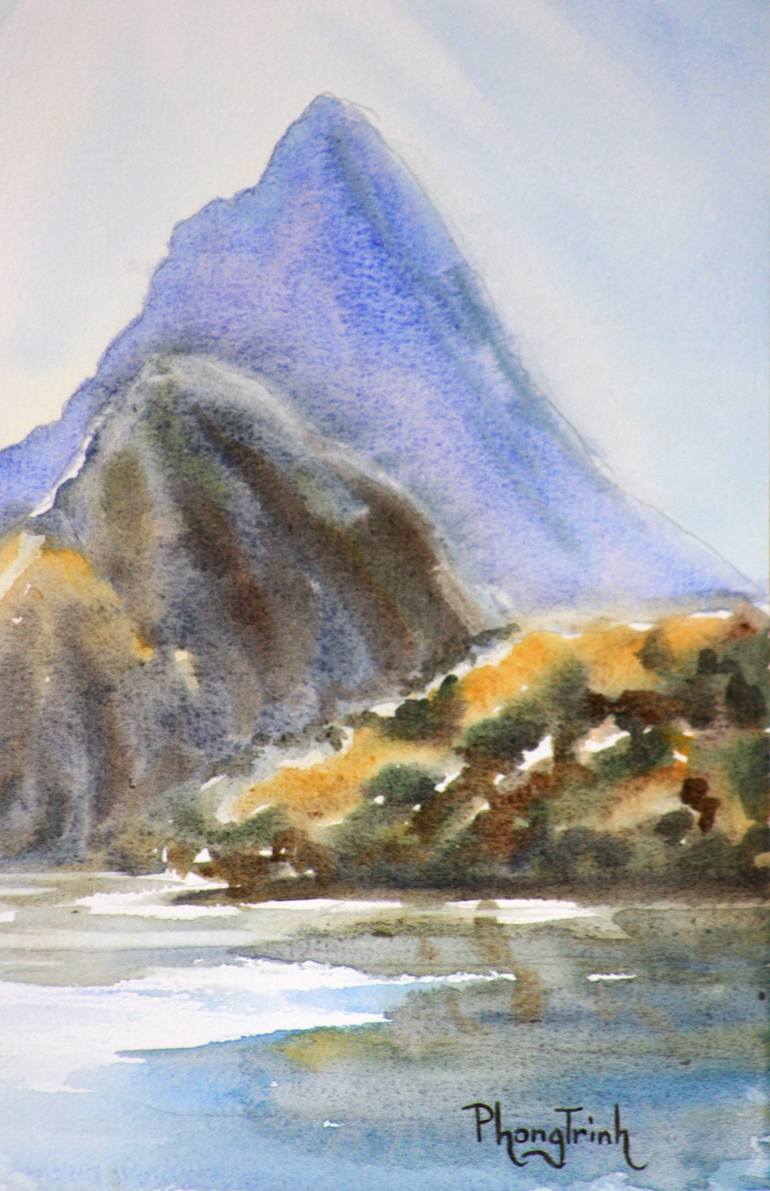 Original Expressionism Seascape Painting by Phong Trinh