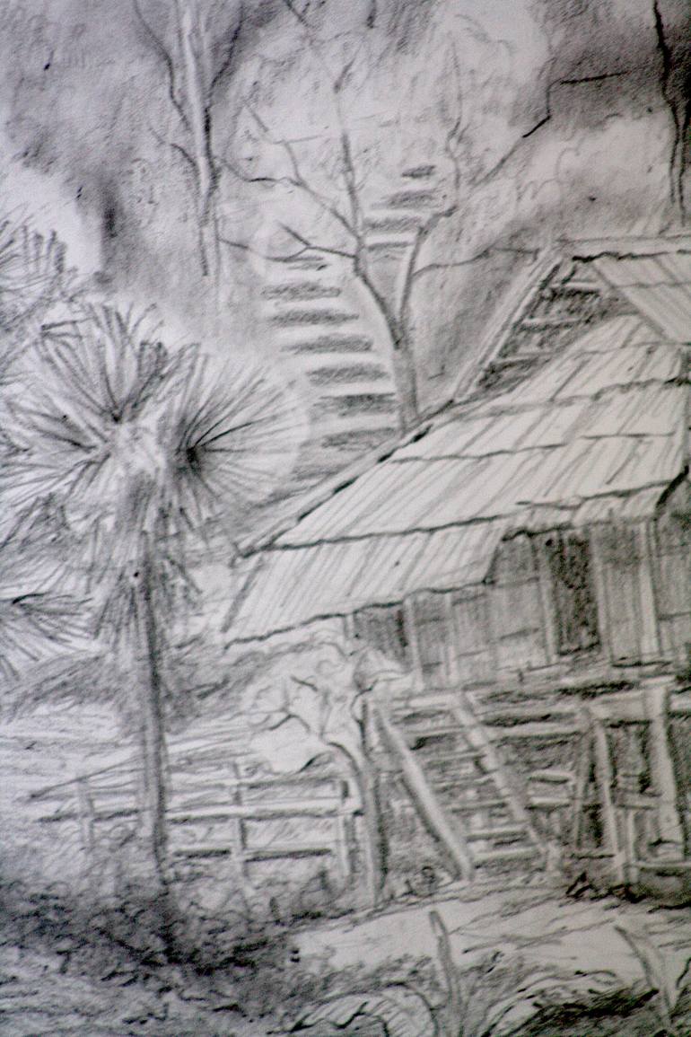 Original Illustration Landscape Drawing by Phong Trinh