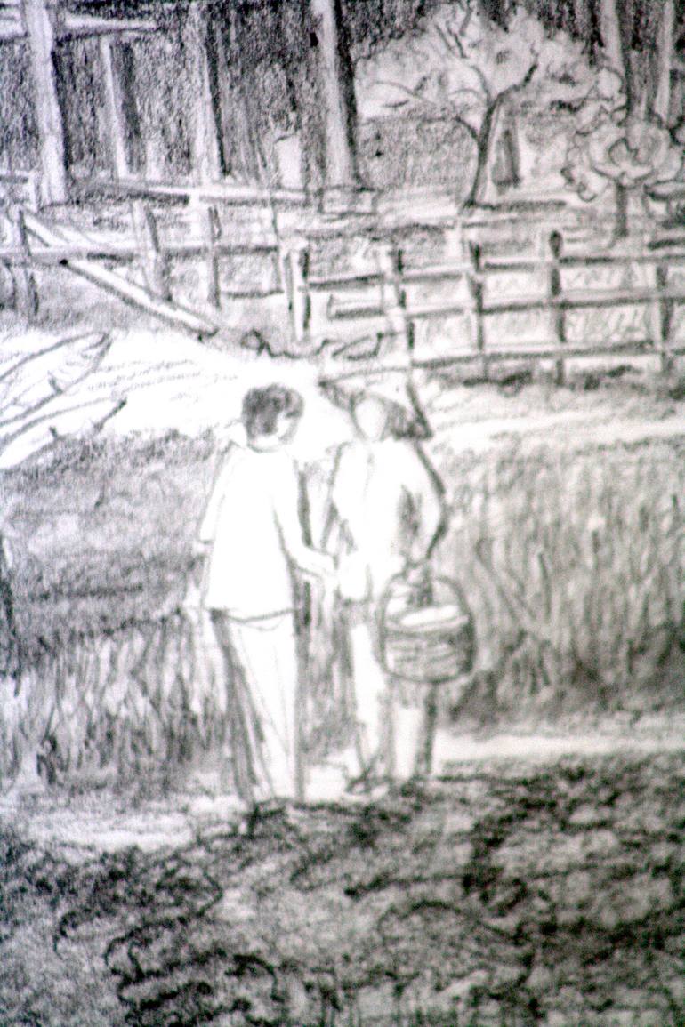 Original Illustration Landscape Drawing by Phong Trinh
