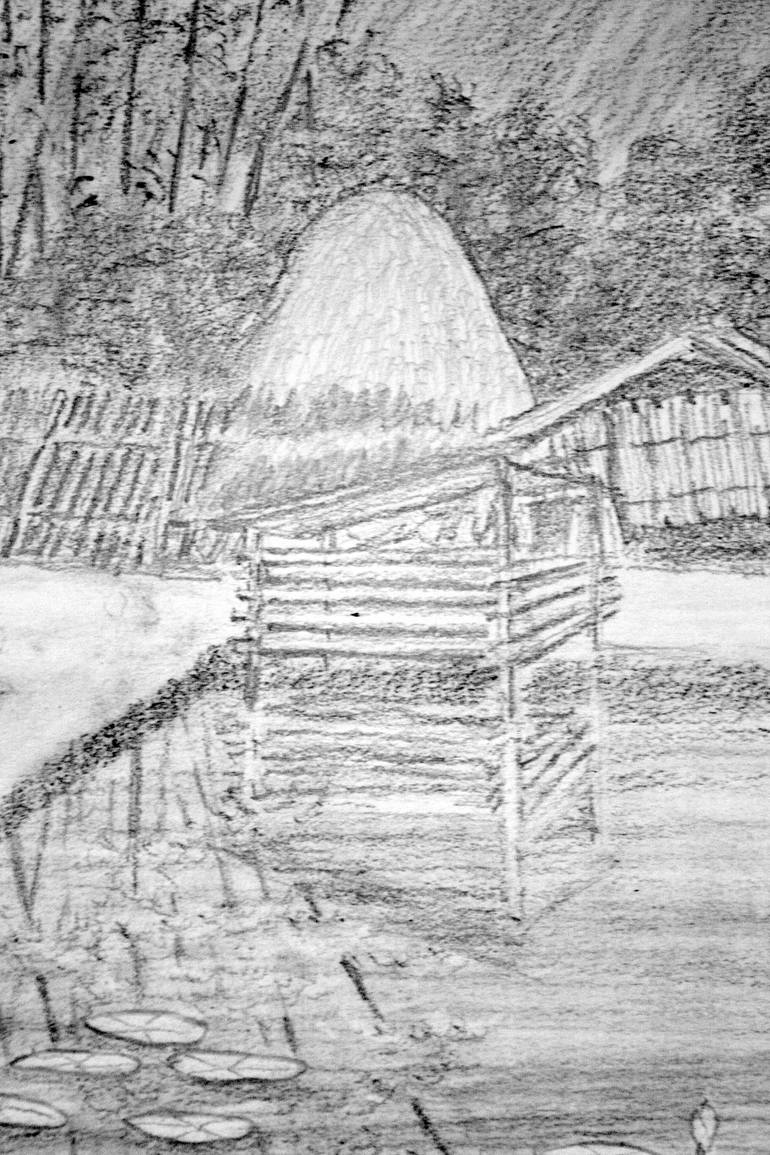 Original Conceptual Landscape Drawing by Phong Trinh