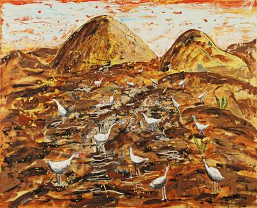 Saatchi Art Artist Simon Tupper; Paintings, “the geese” #art