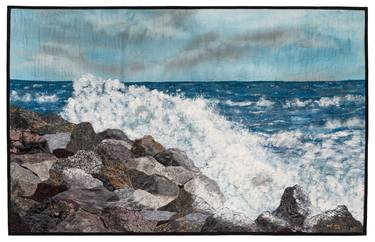 Original Fine Art Seascape Mixed Media by Patricia Gould