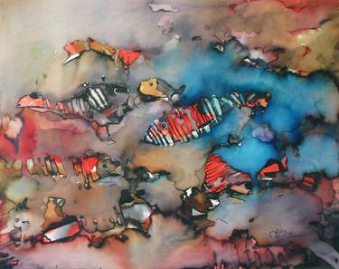 Print of Abstract Fish Paintings by Abdullah Aydin Baykara