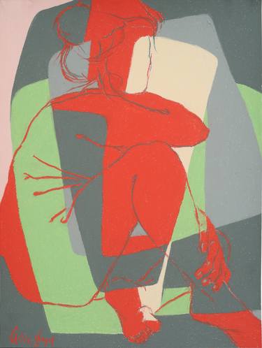 Print of Abstract Women Drawings by elvira dayel