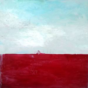 Landscape blue and red