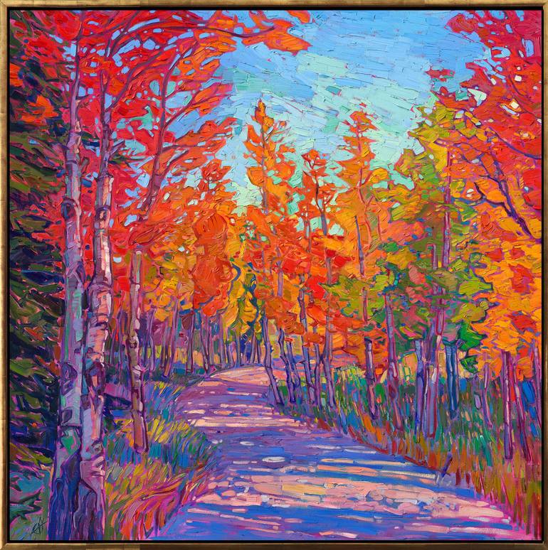 Stained Glass - Contemporary Impressionism Paintings by Erin Hanson