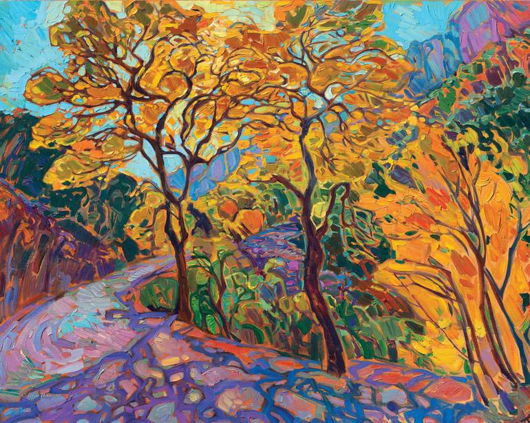 Original Impressionism Landscape Painting by Erin Hanson