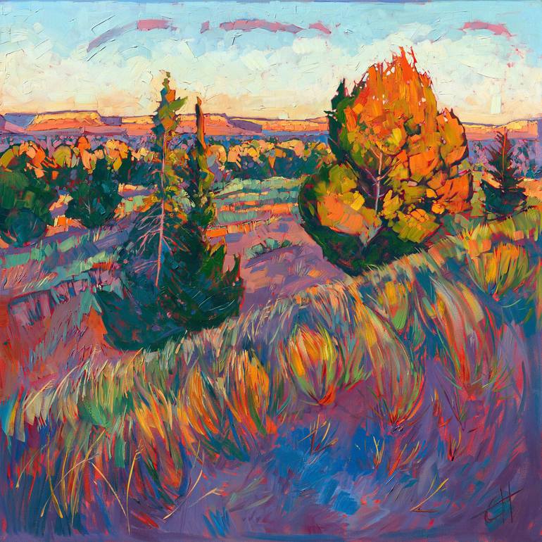 Original Expressionism Landscape Painting by Erin Hanson