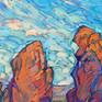 Close-up of "Seven Sisters at Dawn"