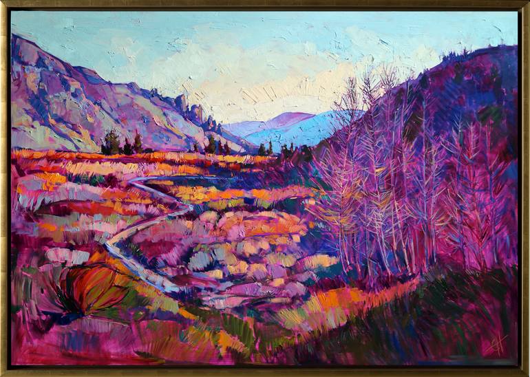 Original Expressionism Landscape Painting by Erin Hanson