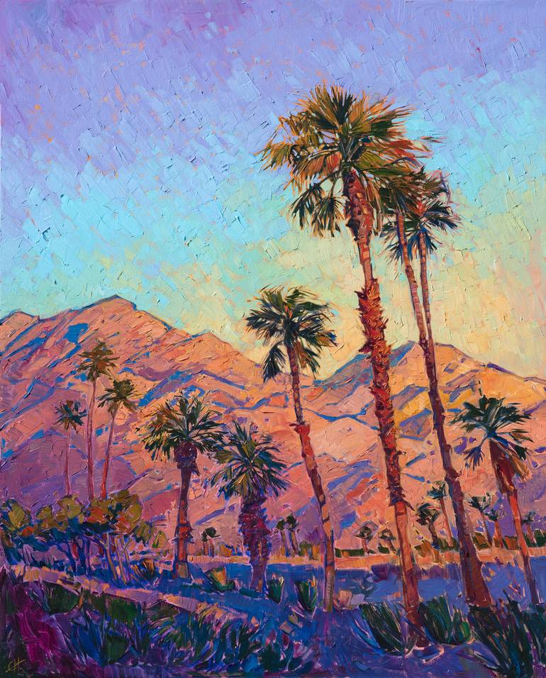 Palms at Dawn Painting by Erin Hanson | Saatchi Art