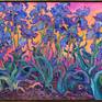 "Dance of Irises" framed