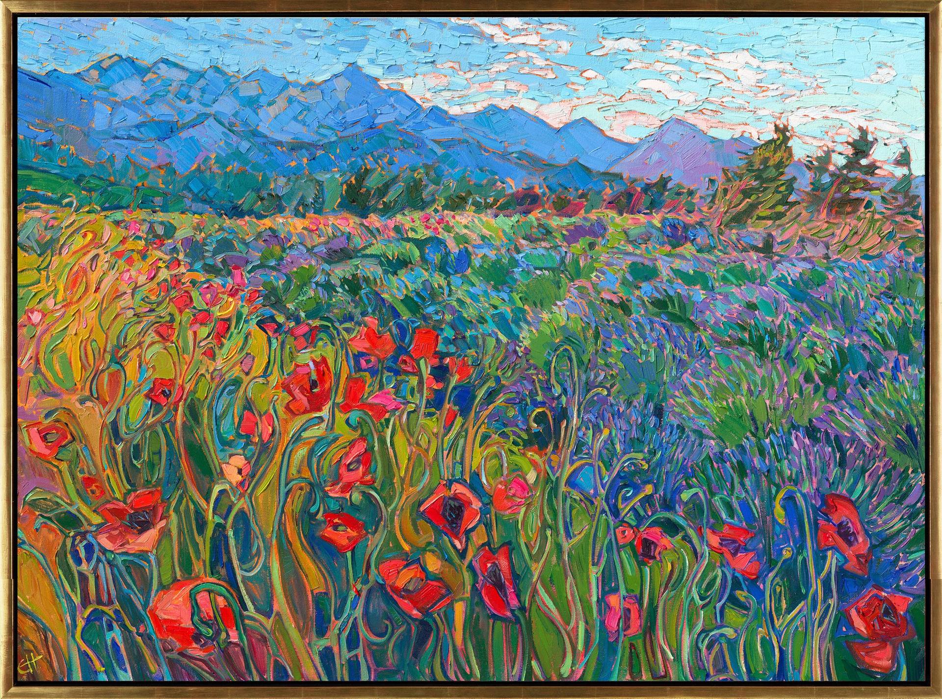 Flower Field - Contemporary Impressionism Paintings by Erin Hanson