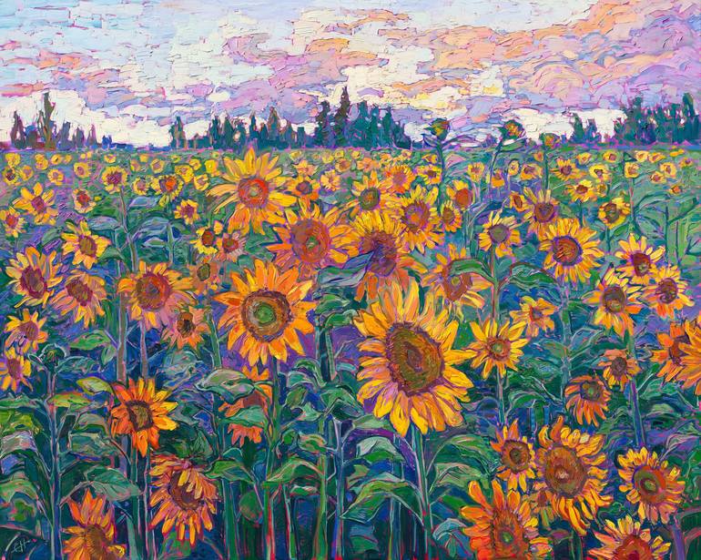 Original Impressionism Landscape Painting by Erin Hanson