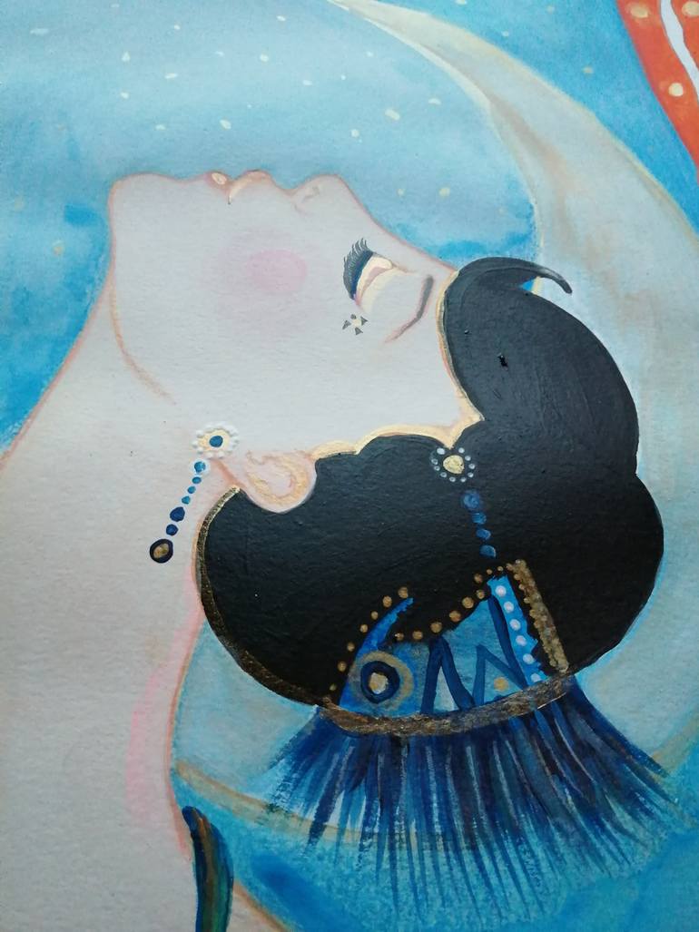 Original Art Deco People Painting by Izabella Hornung