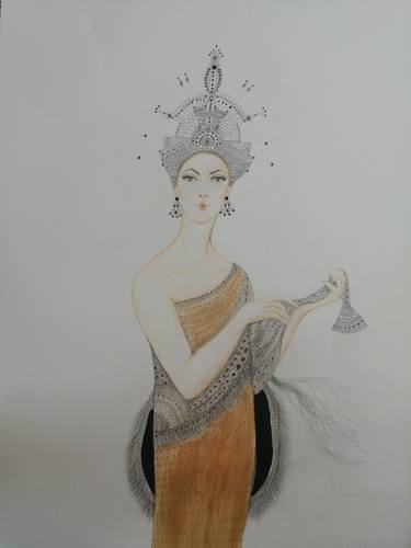 Print of Art Deco Fashion Paintings by Izabella Hornung