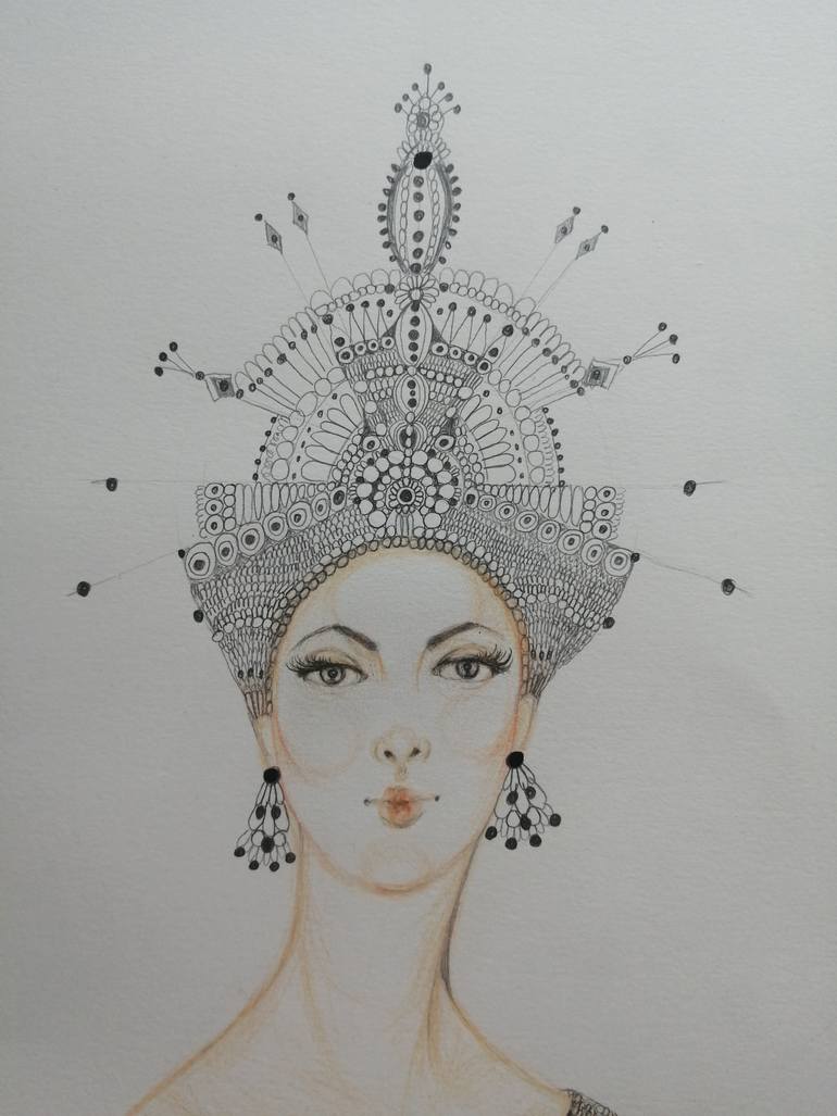 Original Art Deco Fashion Painting by Izabella Hornung