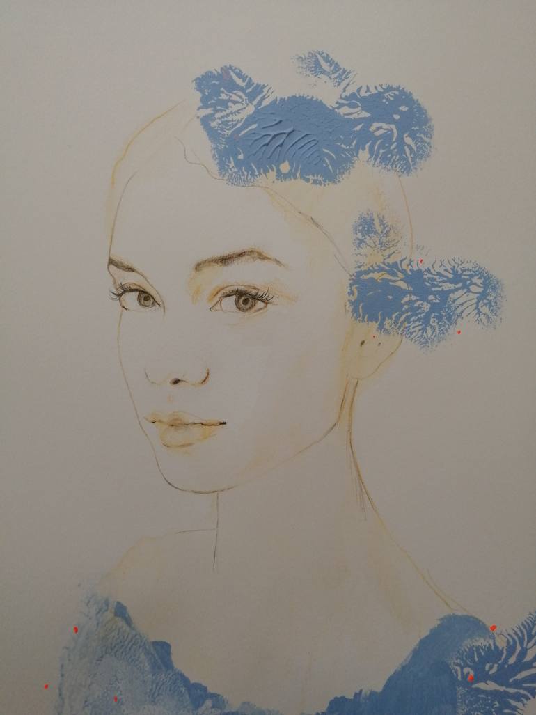 Original Expressionism People Painting by Izabella Hornung