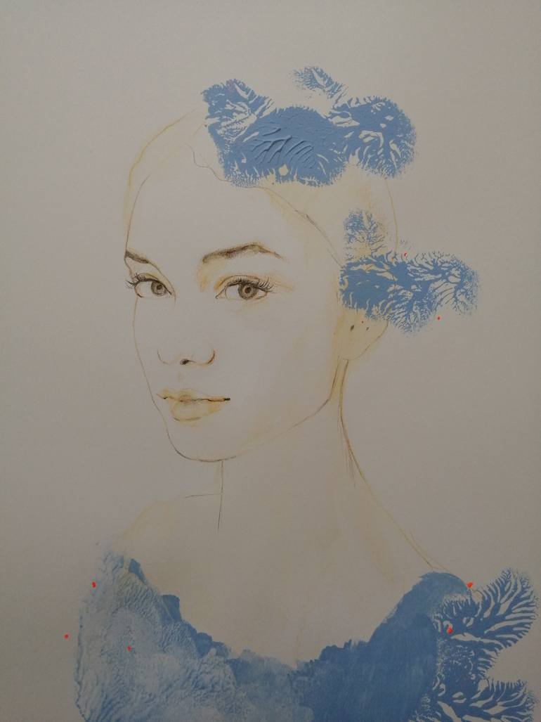 Original Expressionism People Painting by Izabella Hornung