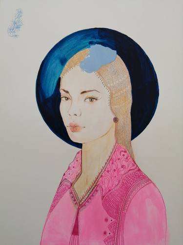 Original Art Deco Portrait Paintings by Izabella Hornung