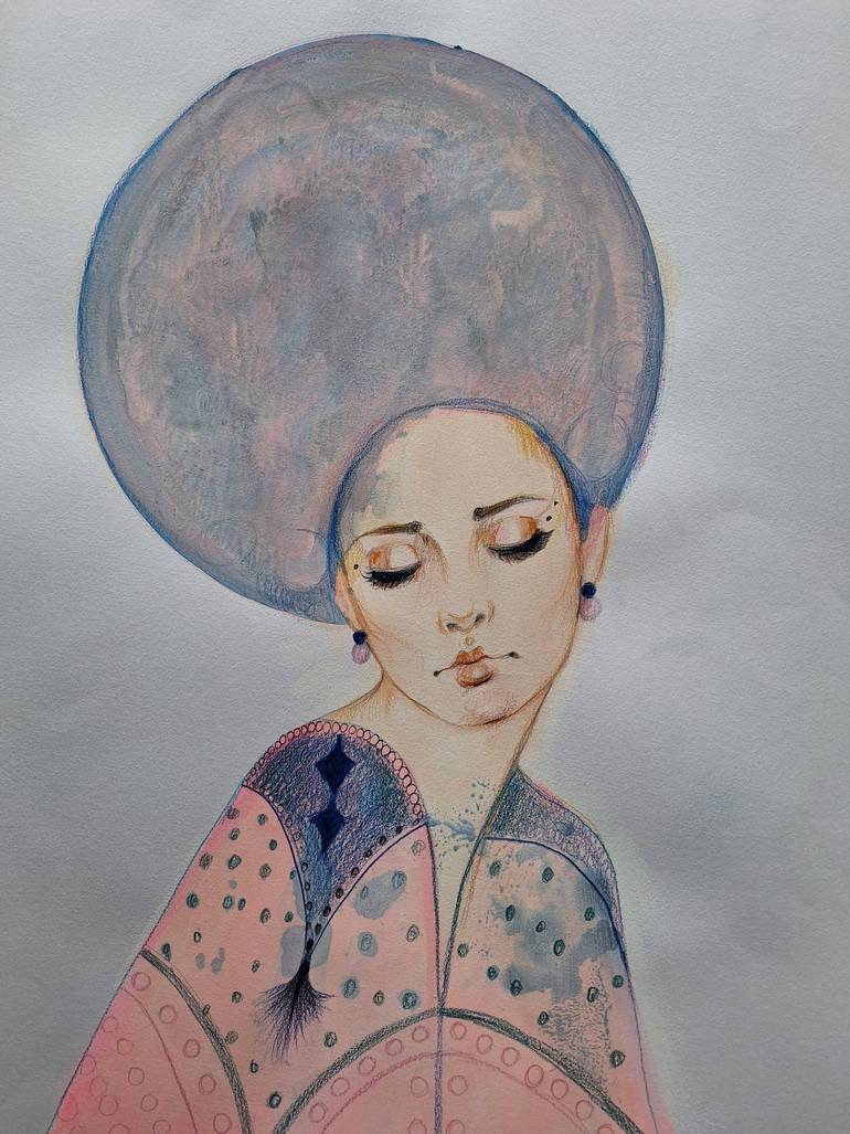 Original Art Deco People Painting by Izabella Hornung