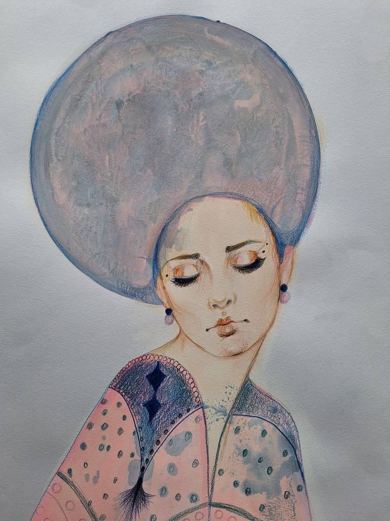 Original Art Deco People Painting by Izabella Hornung