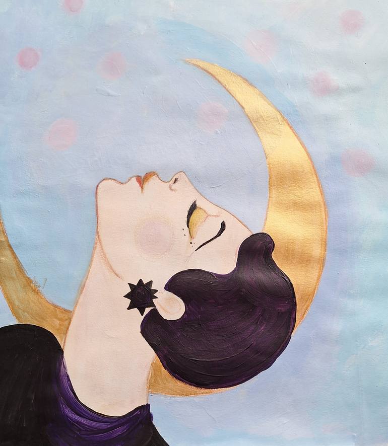 Original Art Deco People Painting by Izabella Hornung