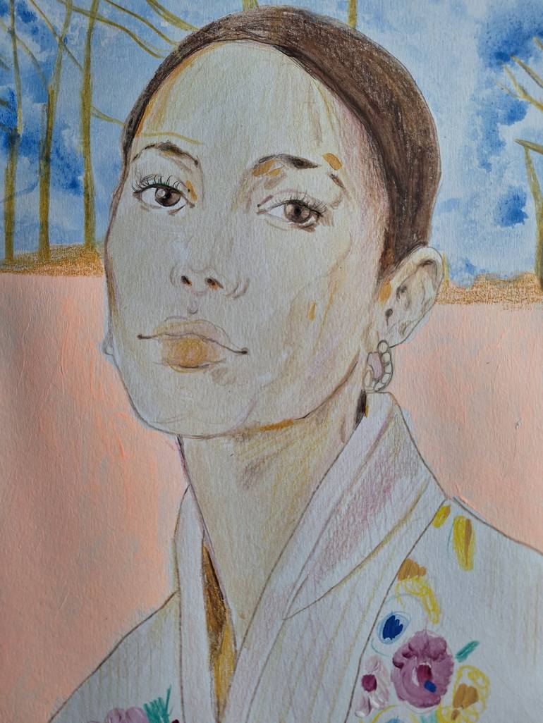 Original Expressionism Portrait Painting by Izabella Hornung