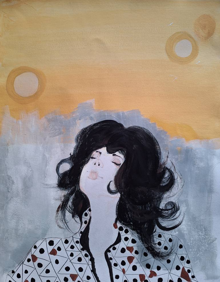 Original Art Deco People Painting by Izabella Hornung