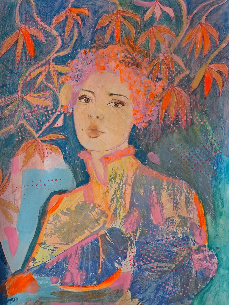 Original Art Deco People Painting by Izabella Hornung