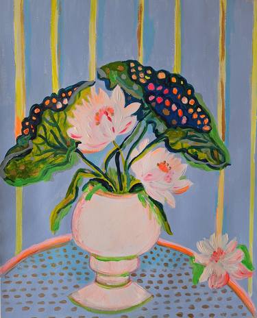 Original Expressionism Still Life Paintings by Izabella Hornung