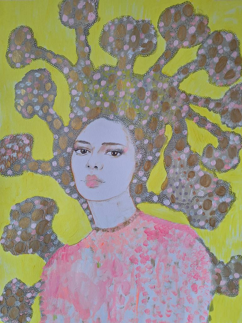 Original Art Deco People Painting by Izabella Hornung