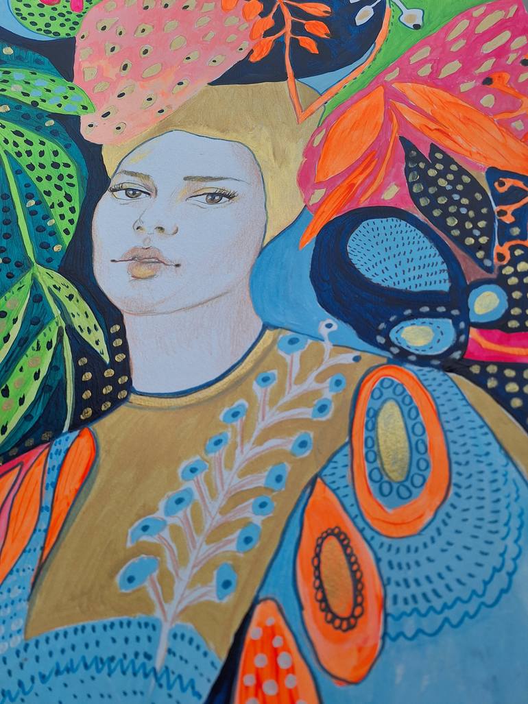 Original Portraiture People Painting by Izabella Hornung