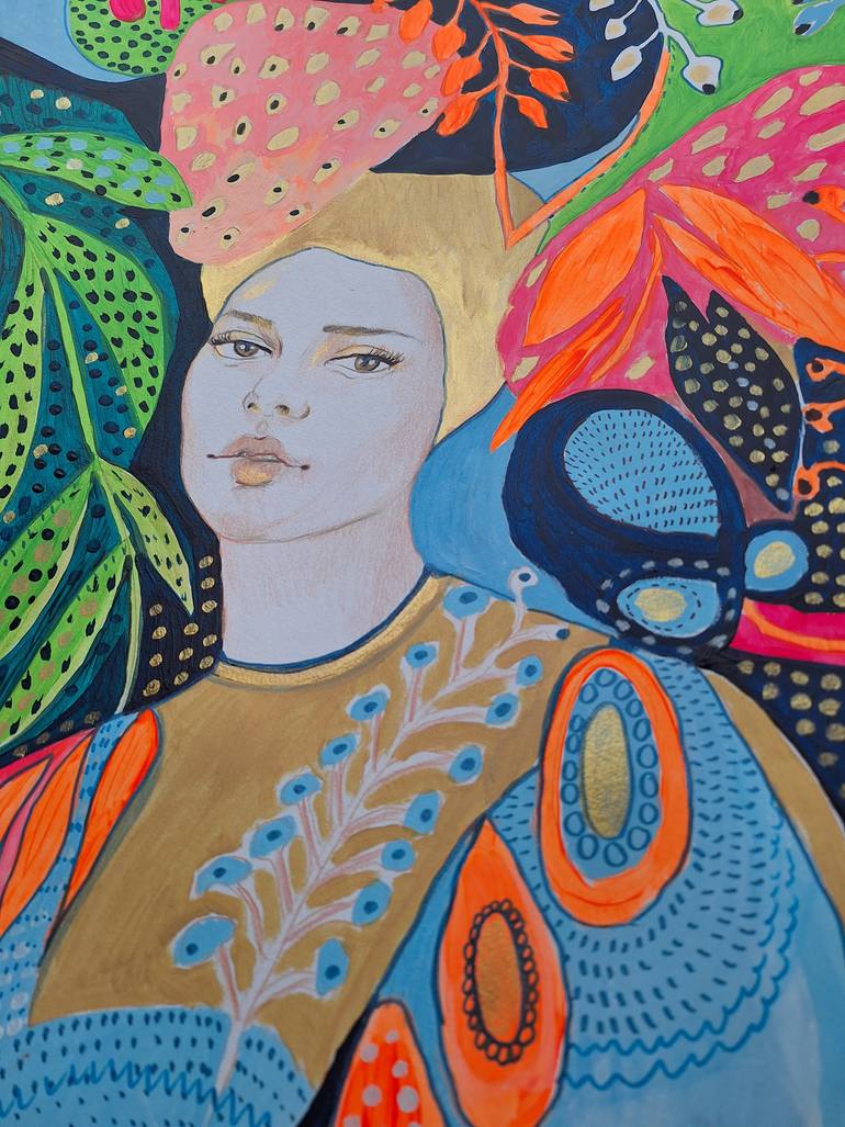 Original Portraiture People Painting by Izabella Hornung