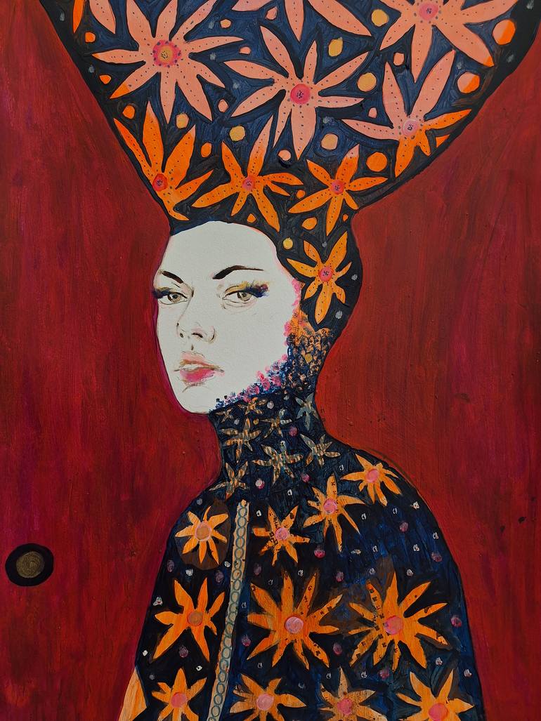 Original Art Deco People Painting by Izabella Hornung