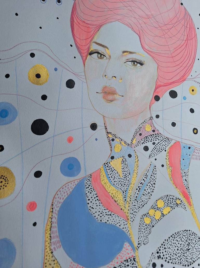 Original Art Deco People Painting by Izabella Hornung