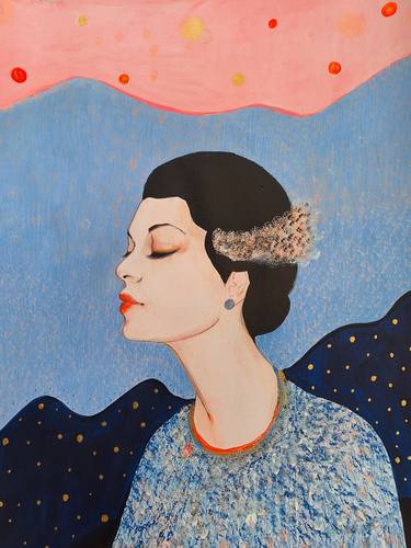 Original Art Deco People Paintings by Izabella Hornung