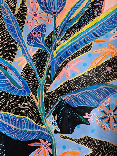Original Abstract Botanic Paintings by Izabella Hornung