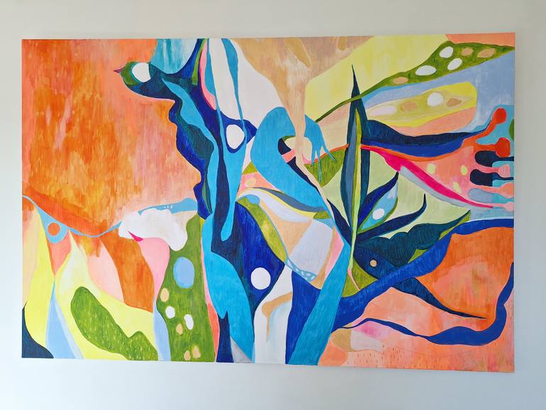 Original Abstract Expressionism Abstract Painting by Izabella Hornung
