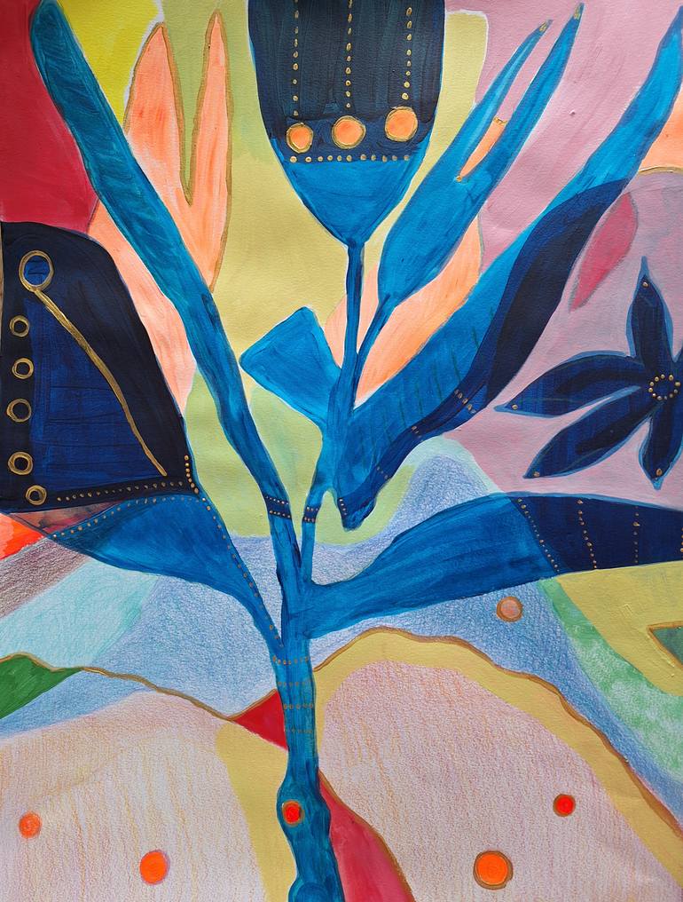 Original Abstract Expressionism Abstract Painting by Izabella Hornung