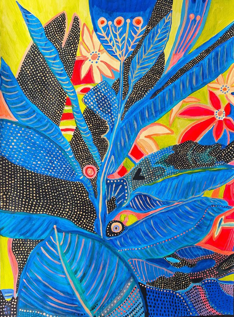 Print of Abstract Botanic Painting by Izabella Hornung