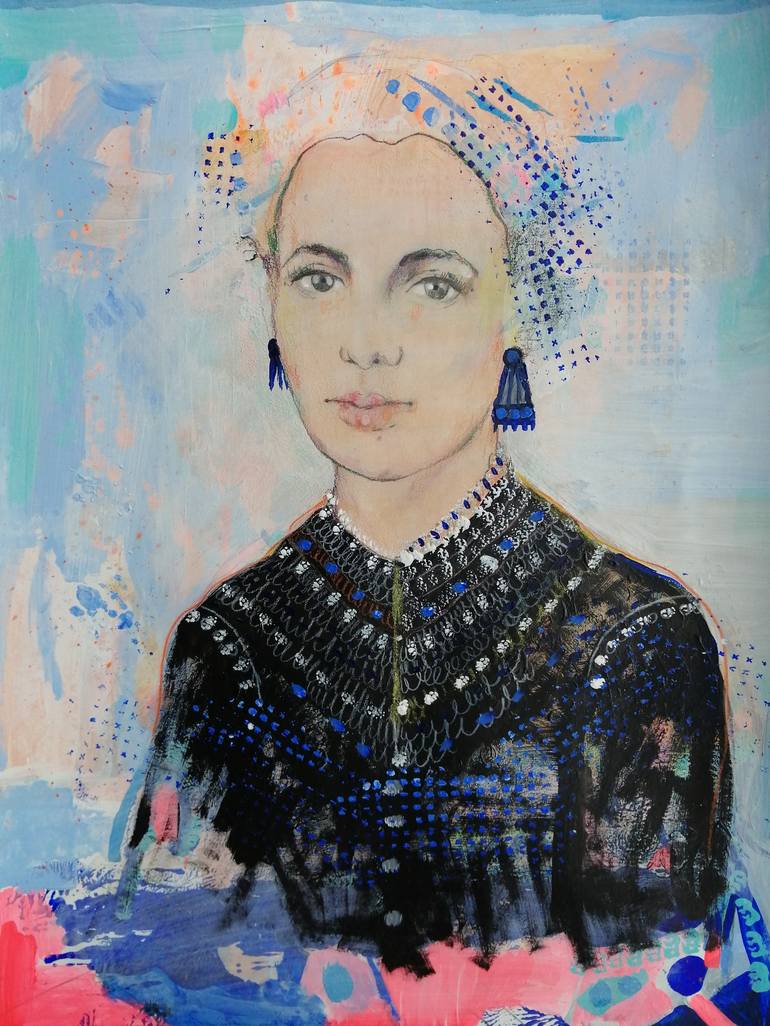 Original Portrait Painting by Izabella Hornung