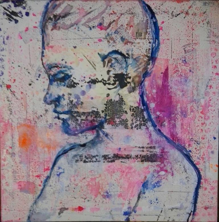 Original Modern Portrait Painting by Izabella Hornung