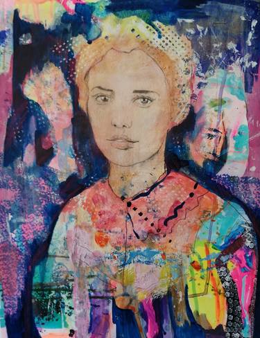 Original Fine Art Portrait Paintings by Izabella Hornung