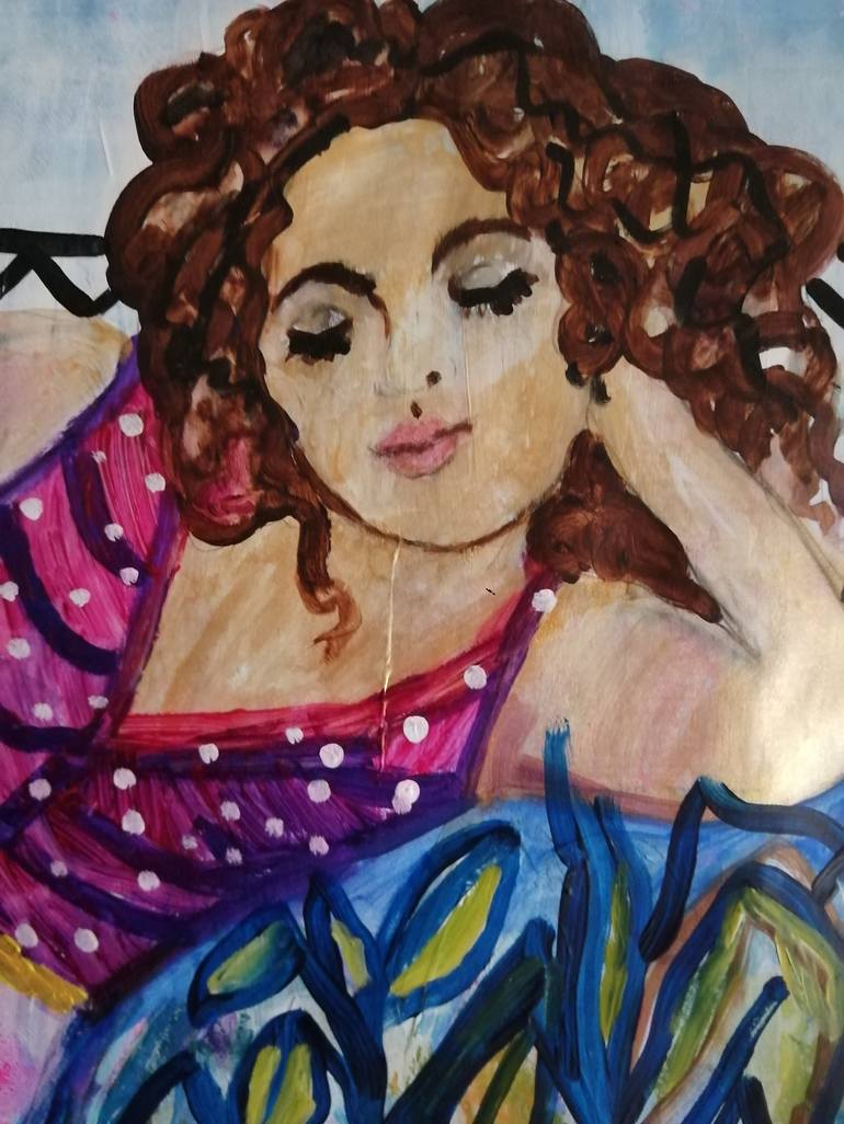 Original Expressionism Portrait Painting by Izabella Hornung